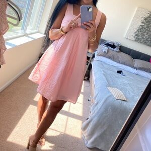 OPEN EDIT Easy Trapeze Dress In Pink Lotus XXS